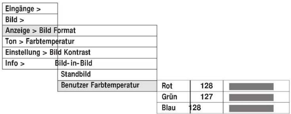 MEDION MD5917 - Untermenü ANZEIGE für PC / Video Signale - 1