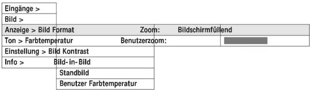 MEDION MD5917 - Untermenü ANZEIGE für PC Signale - 1
