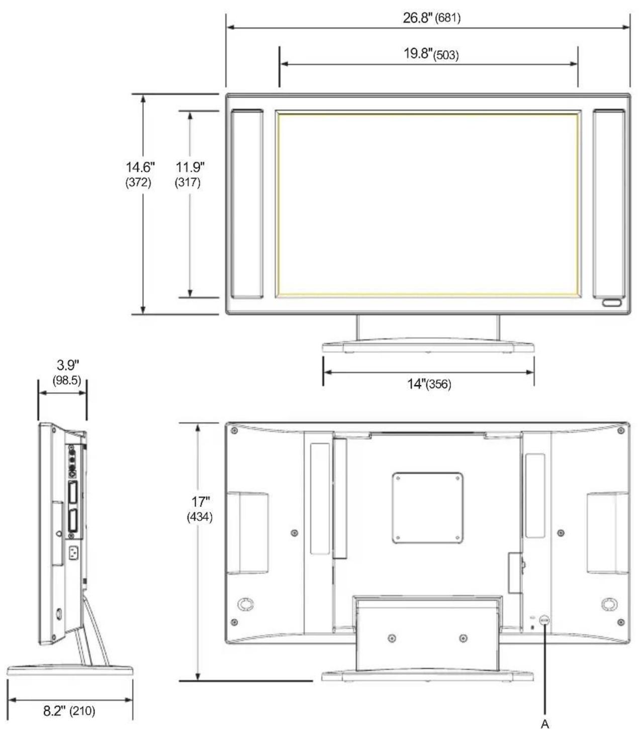 MEDION MD7223 - ABMESSUNGEN - 1