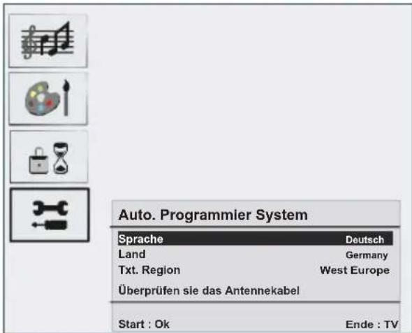 MEDION MD20031 - Einschalten des TV-Geräts - 1