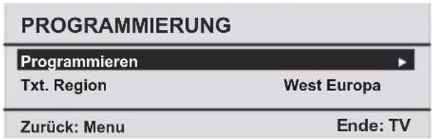 MEDION MD20031 - Programmierungmenü in den AV-Modi - 1