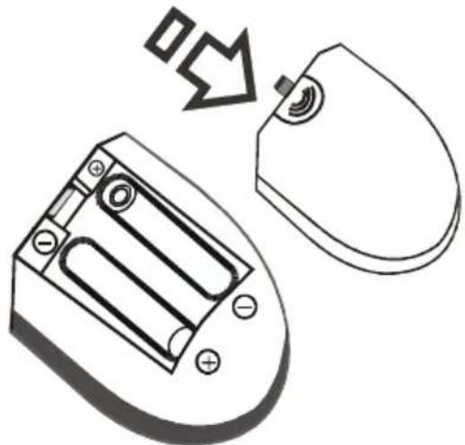 MEDION MD20031 - Einlegen der Batterien in die Fernbedienung - 1