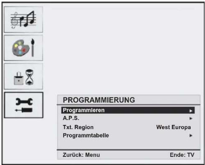 MEDION MD20031 - Menü Programmierung - 1