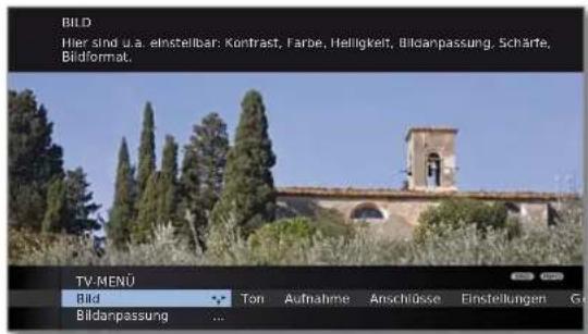 LOEWE Connect 32 3D - Menübedienung (Beispiel: TV-Menü) - 2