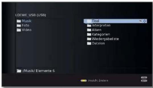 LOEWE Connect 32 3D - Generelle Navigation in der Medienübersicht - 4
