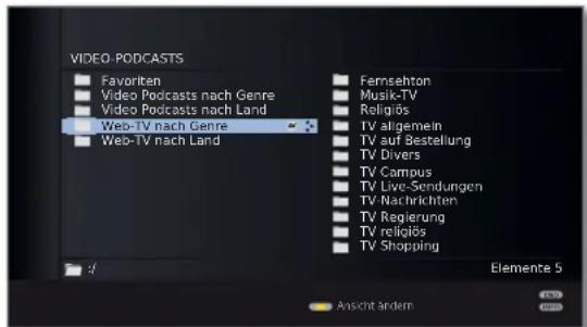LOEWE Connect 32 3D - Web-TV nach Genre - 1