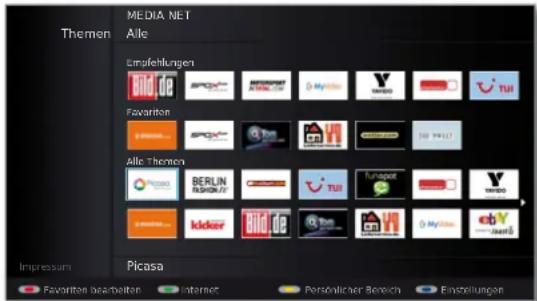 LOEWE Connect 32 3D - MediaNet aufrufen - 3