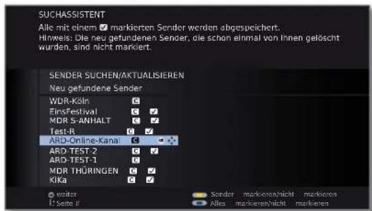 LOEWE Connect 32 3D - Sender suchen/aktualisieren – Behandlung von neuen und nicht mehr gefundenen Sendern - 2