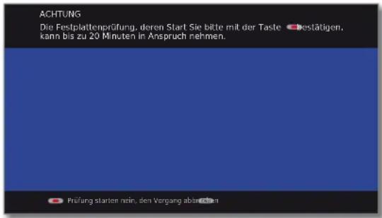 LOEWE Connect 32 3D - Festplatte überprüfen - 3