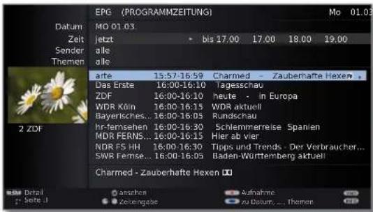 LOEWE Connect 32 3D - Timer-Aufnahme über EPG programmieren - 1