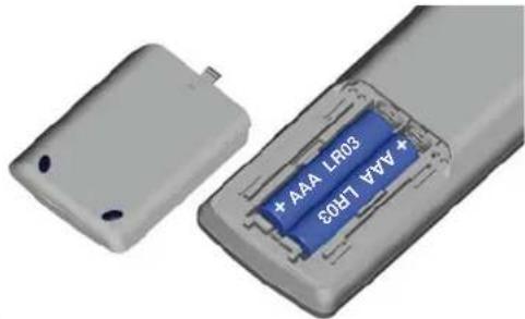 LOEWE Connect 32 3D - Batterien einsetzen oder wechseln - 1