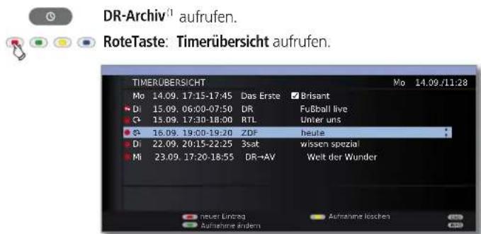 LOEWE Connect 32 3D - Timer über die Timerübersicht programmieren - 1