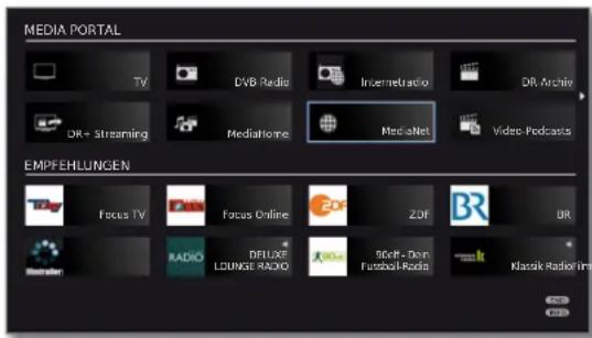 LOEWE Connect 32 3D - MediaNet aufrufen - 1
