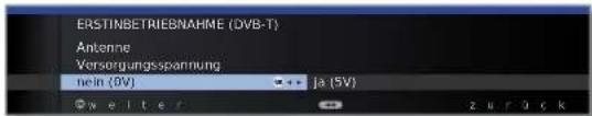 LOEWE Connect 32 3D - Einstellmöglichkeiten für den DVB-T-Empfang: - 3