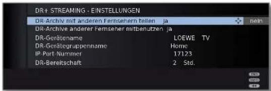 LOEWE Connect 32 3D - DR+ Streaming - Einstellungen - 1
