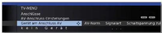 LOEWE Connect 32 3D - AV-Anschluss-Einstellungen aufrufen - 3