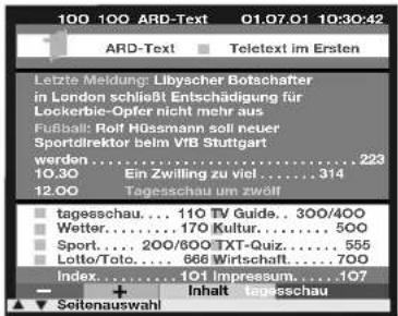 LOEWE Aventos 3970 ZW - Teletext-Betrieb - 2