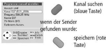 LOEWE Aventos 3970 ZW - Den Sender des VCR suchen und speichern (wenn kein Euro AV-Kabel vorhanden) - 2