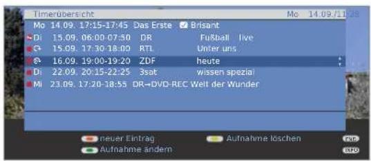 LOEWE ART 32 SL - Timer über die Timerübersicht programmieren - 2