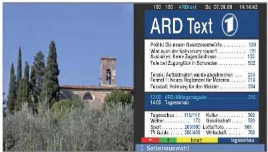 LOEWE ART 32 SL - Teletext starten und beenden - 2