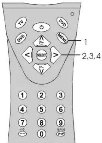 DUAL DTV-DVD 1450-4 - Einsetzen der Batterien in die Fernbedienung - 2