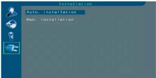 Installation Auto. installation Man. installation