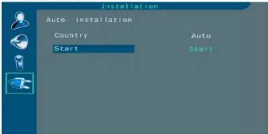 Installation Auto, installation Country Start Auto Start