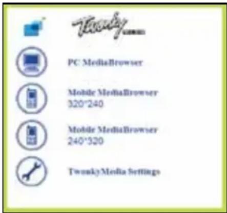 Twanky PC MediaBrowser Mobile MediaBrowser 320*240 Mobile MediaBrowser 240*320 TwankyMedia Settings