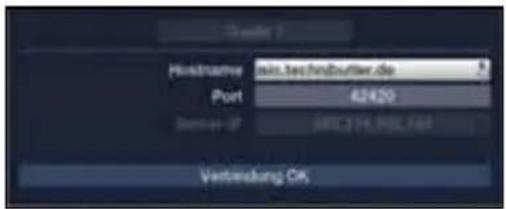 Headname: mini.techindbutter.de Port 42420 Marker ID: 0013-174.958-668 Verbrauchung OK