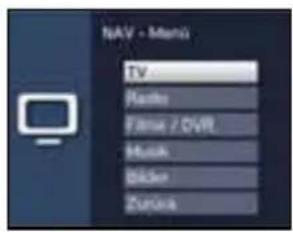 NAV - Menu TV Radio Film / DVD Music Slider ZEEK