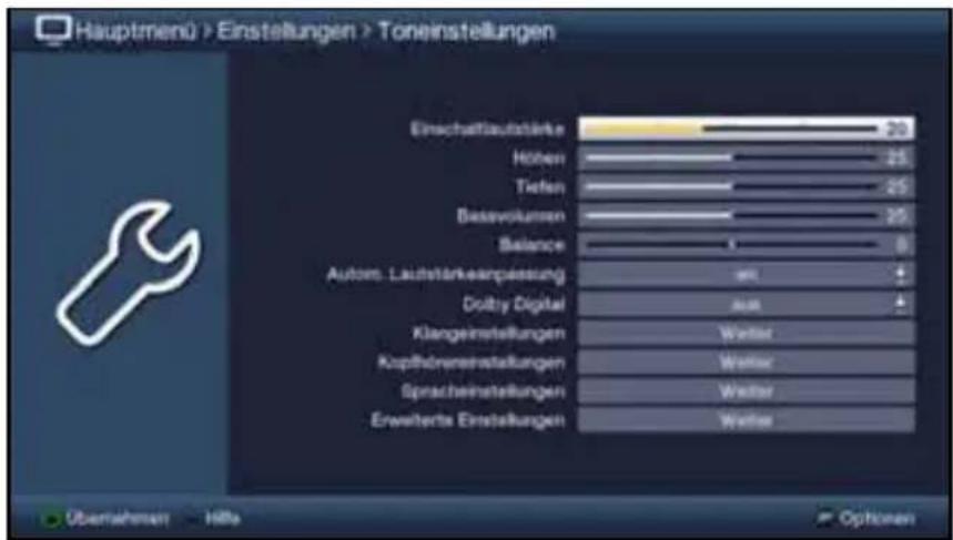 TECHNISAT MultyVision 46 - Toneinstellungen - 1