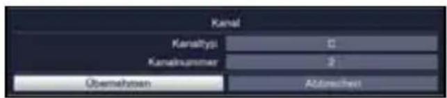 Kanal Kanaktyi Kanaknummer Obernehmer Afdresheet