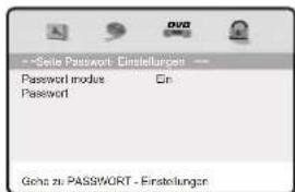 --Sele Passwort- Einstellungen -- Passwort modus Ein Passwort Gohz zu PASSIVORT - Einstellungen