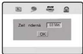 Zeit ndernä 03 Min OK