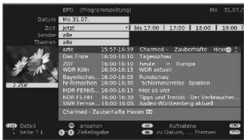 LOEWE Xelos A 37 HD 100 - Timer-Aufnahme über EPG programmieren - 1