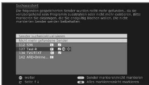 LOEWE Xelos A 37 HD 100 - Sender suchen/aktualisieren – Behandlung von neuen und nicht mehr gefundenen Sendern - 5