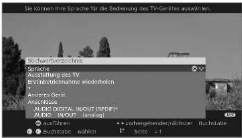 LOEWE Xelos A 32 HD 100 - Stichwortverzeichnis aufrufen - 2