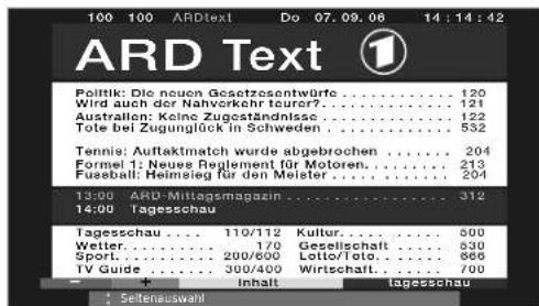 LOEWE Xelos A 32 HD 100 - Teletext starten und beenden - 2