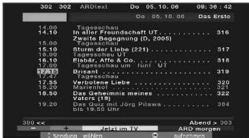 LOEWE Xelos A 32 HD 100 - Timer-Aufnahme über Teletext programmieren - 1