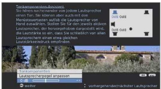 LOEWE Spheros R 32 HD - OK weiter zu Lautsprecherpegel anpassen. - 1