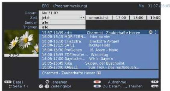 LOEWE Spheros R 32 HD - Timer-Aufnahme über EPG programmieren - 1