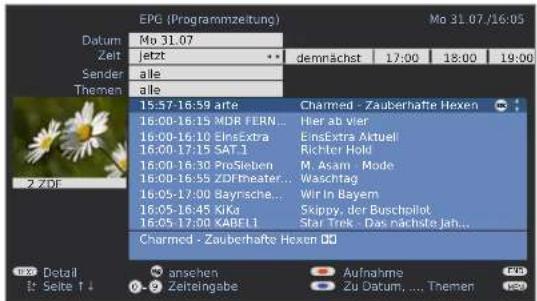 LOEWE Spheros R 32 HD - EPG starten und beenden - 2