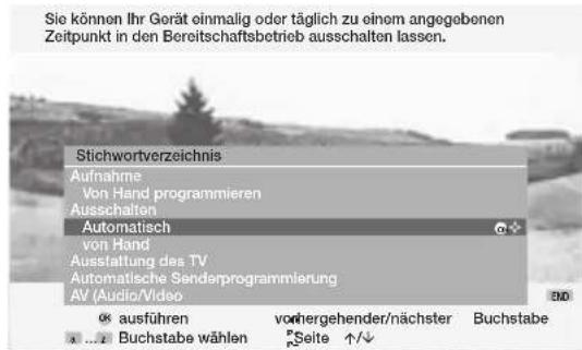 LOEWE Spheros R 26 - So wählen Sie das Stichwort aus: - 2