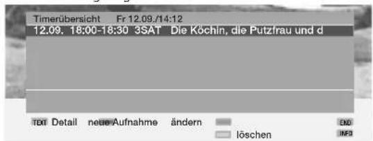 LOEWE Spheros R 26 - Timer-Übersicht aufrufen - 2