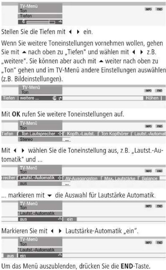 LOEWE Spheros R 26 - Beispiel zur Menübedienung - 9