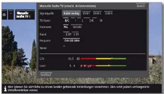 LOEWE Reference LD 55 - Manuelle Suche aufrufen - 2