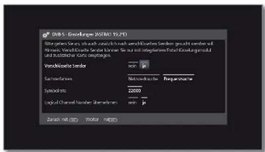 LOEWE Reference LD 55 - Einstellmöglichkeiten für den DVB-S-Empfang (Fortsetzung): - 3