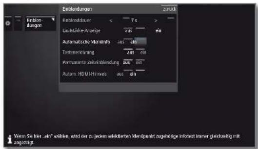 LOEWE Reference LD 55 - Einblendungen aufrufen - 3