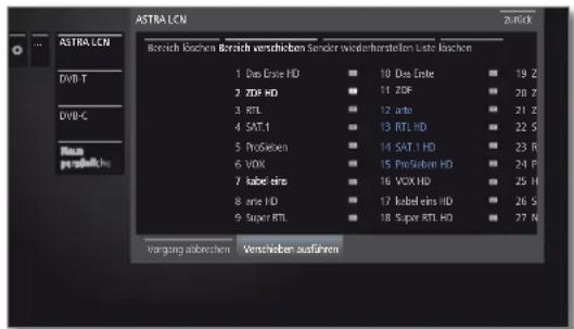 LOEWE Reference LD 55 - Bereich verschieben / Reihenfolge ändern - 2