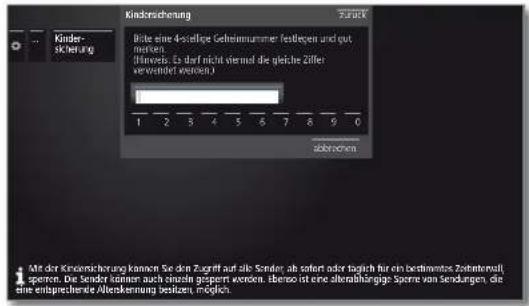 LOEWE Reference LD 46 - Menü Kindersicherung aufrufen - 3